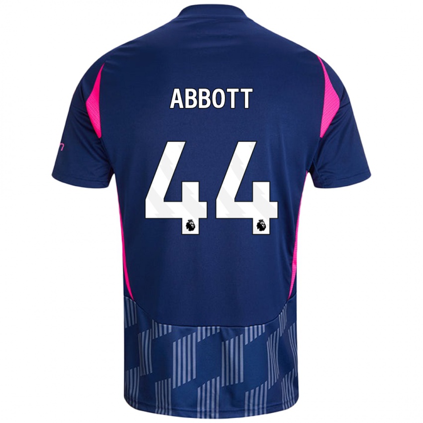 Niño Camiseta Zach Abbott #44 Azul Real Rosa 2ª Equipación 2024/25 La Camisa Perú