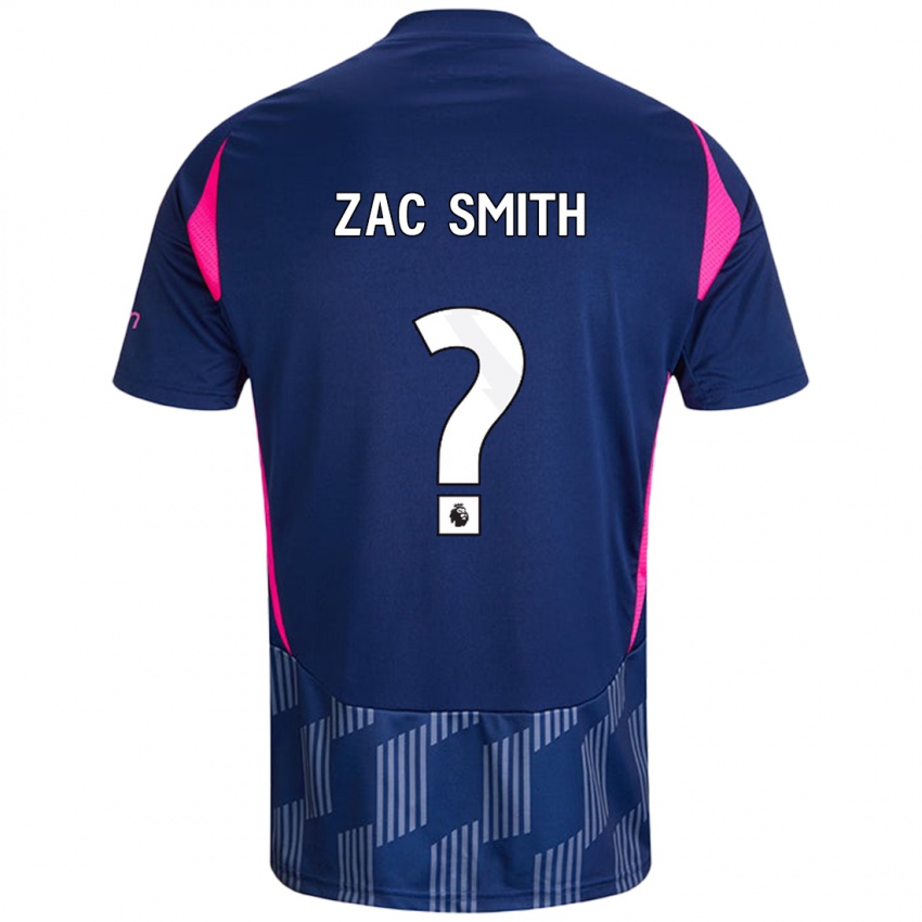 Niño Camiseta Zac Smith #0 Azul Real Rosa 2ª Equipación 2024/25 La Camisa Perú