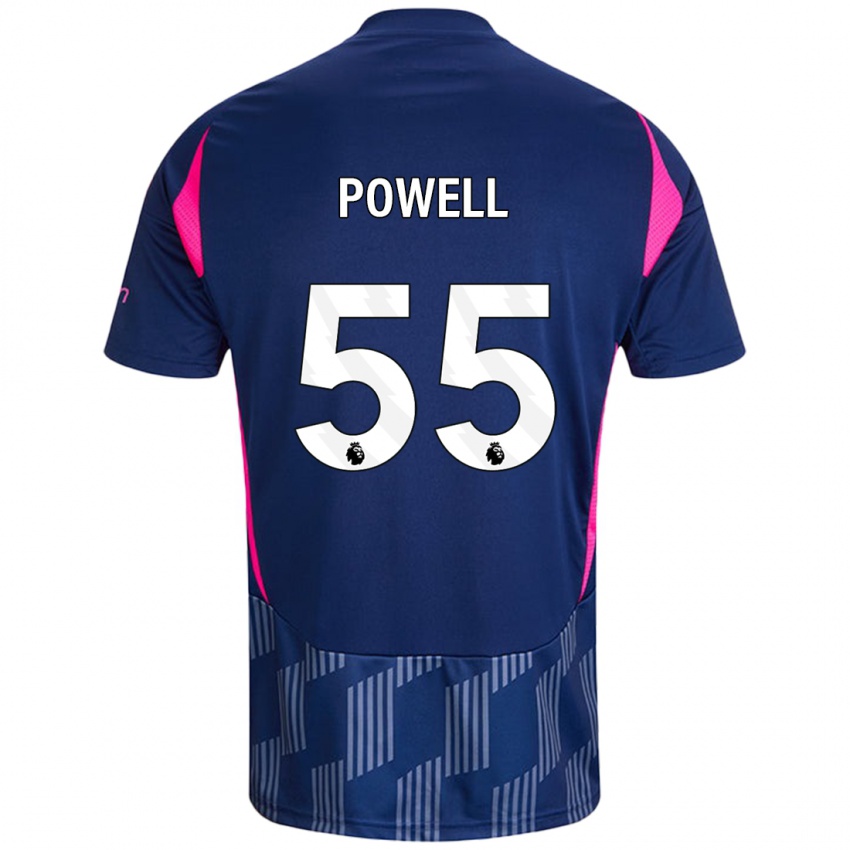 Niño Camiseta Josh Powell #55 Azul Real Rosa 2ª Equipación 2024/25 La Camisa Perú