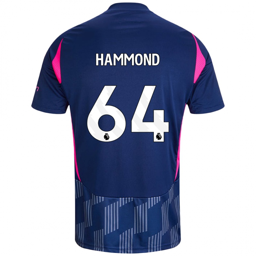 Niño Camiseta Ben Hammond #64 Azul Real Rosa 2ª Equipación 2024/25 La Camisa Perú