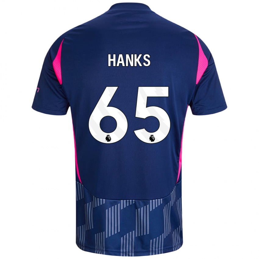 Niño Camiseta Justin Hanks #65 Azul Real Rosa 2ª Equipación 2024/25 La Camisa Perú