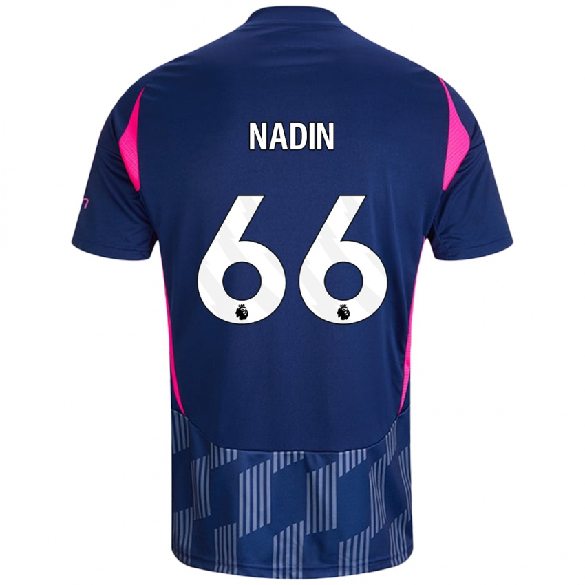 Niño Camiseta Jack Nadin #66 Azul Real Rosa 2ª Equipación 2024/25 La Camisa Perú