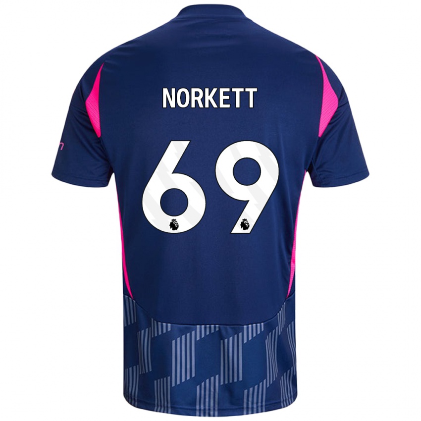 Niño Camiseta Manni Norkett #69 Azul Real Rosa 2ª Equipación 2024/25 La Camisa Perú