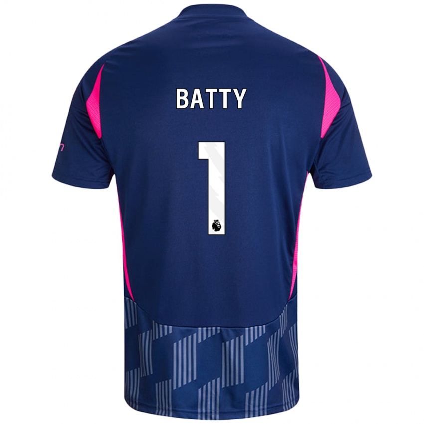 Niño Camiseta Emily Batty #1 Azul Real Rosa 2ª Equipación 2024/25 La Camisa Perú