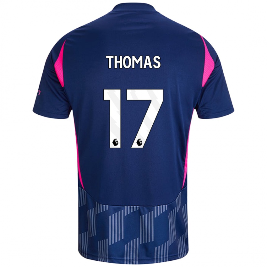 Niño Camiseta Freya Thomas #17 Azul Real Rosa 2ª Equipación 2024/25 La Camisa Perú