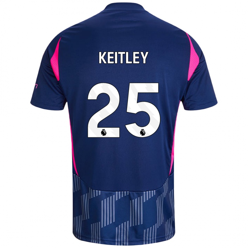 Niño Camiseta Alice Keitley #25 Azul Real Rosa 2ª Equipación 2024/25 La Camisa Perú