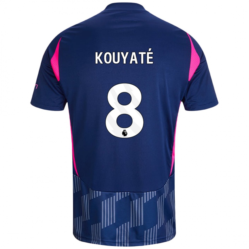 Niño Camiseta Cheikhou Kouyaté #8 Azul Real Rosa 2ª Equipación 2024/25 La Camisa Perú