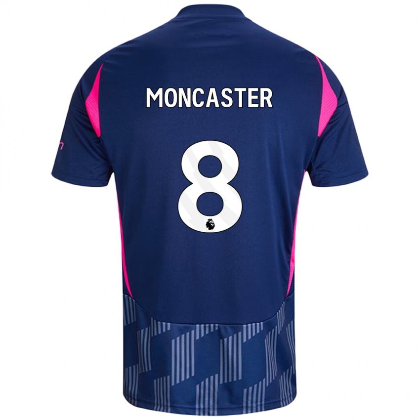 Niño Camiseta Mai Moncaster #8 Azul Real Rosa 2ª Equipación 2024/25 La Camisa Perú