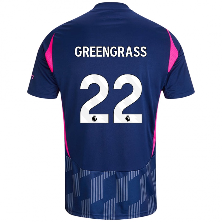 Niño Camiseta Charlotte Greengrass #22 Azul Real Rosa 2ª Equipación 2024/25 La Camisa Perú