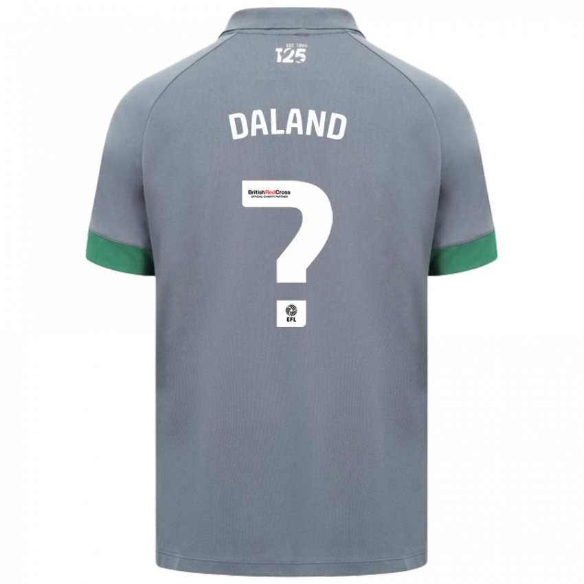 Niño Camiseta Jesper Daland #0 Gris Oscuro 2ª Equipación 2024/25 La Camisa Perú