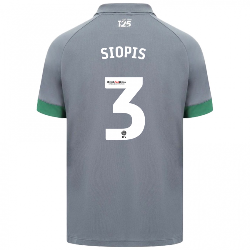 Niño Camiseta Manolis Siopis #3 Gris Oscuro 2ª Equipación 2024/25 La Camisa Perú