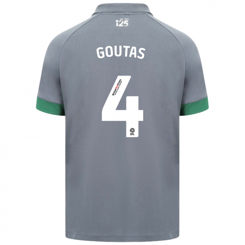 Niño Camiseta Dimitrios Goutas #4 Gris Oscuro 2ª Equipación 2024/25 La Camisa Perú