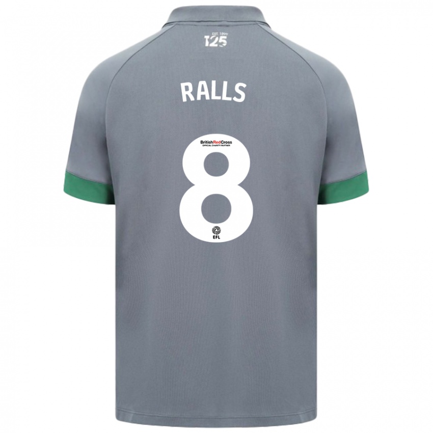 Niño Camiseta Joe Ralls #8 Gris Oscuro 2ª Equipación 2024/25 La Camisa Perú