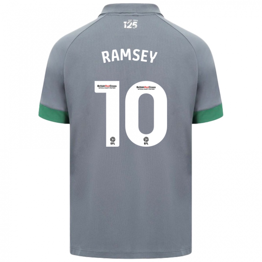 Niño Camiseta Aaron Ramsey #10 Gris Oscuro 2ª Equipación 2024/25 La Camisa Perú