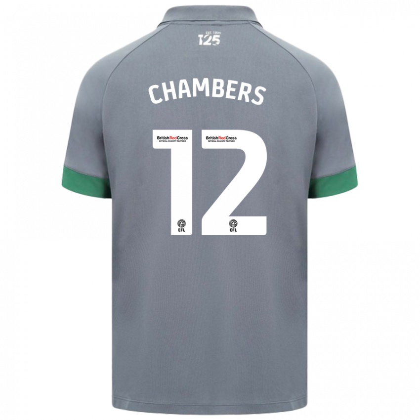 Niño Camiseta Calum Chambers #12 Gris Oscuro 2ª Equipación 2024/25 La Camisa Perú