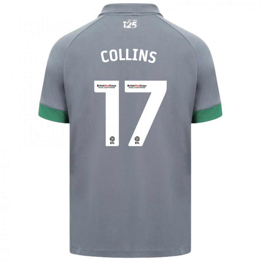 Niño Camiseta Jamilu Collins #17 Gris Oscuro 2ª Equipación 2024/25 La Camisa Perú