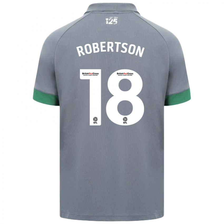 Niño Camiseta Alex Robertson #18 Gris Oscuro 2ª Equipación 2024/25 La Camisa Perú