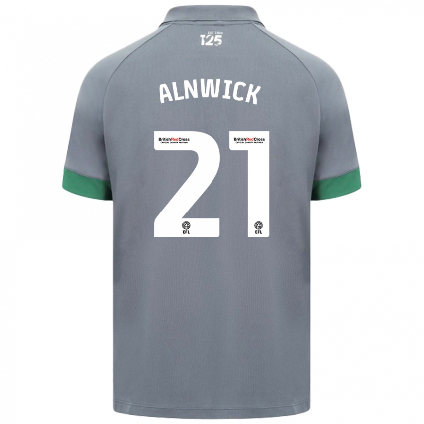 Niño Camiseta Jak Alnwick #21 Gris Oscuro 2ª Equipación 2024/25 La Camisa Perú