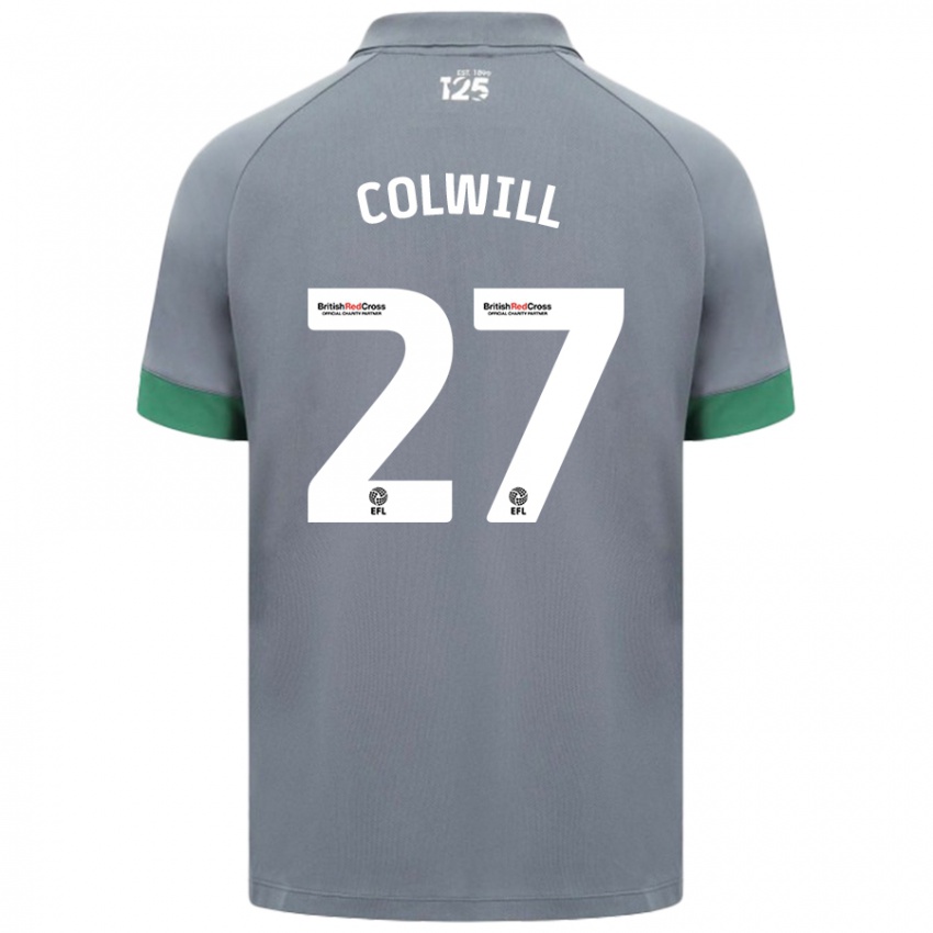 Niño Camiseta Rubin Colwill #27 Gris Oscuro 2ª Equipación 2024/25 La Camisa Perú