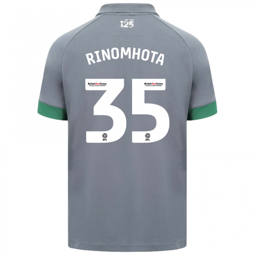 Niño Camiseta Andy Rinomhota #35 Gris Oscuro 2ª Equipación 2024/25 La Camisa Perú