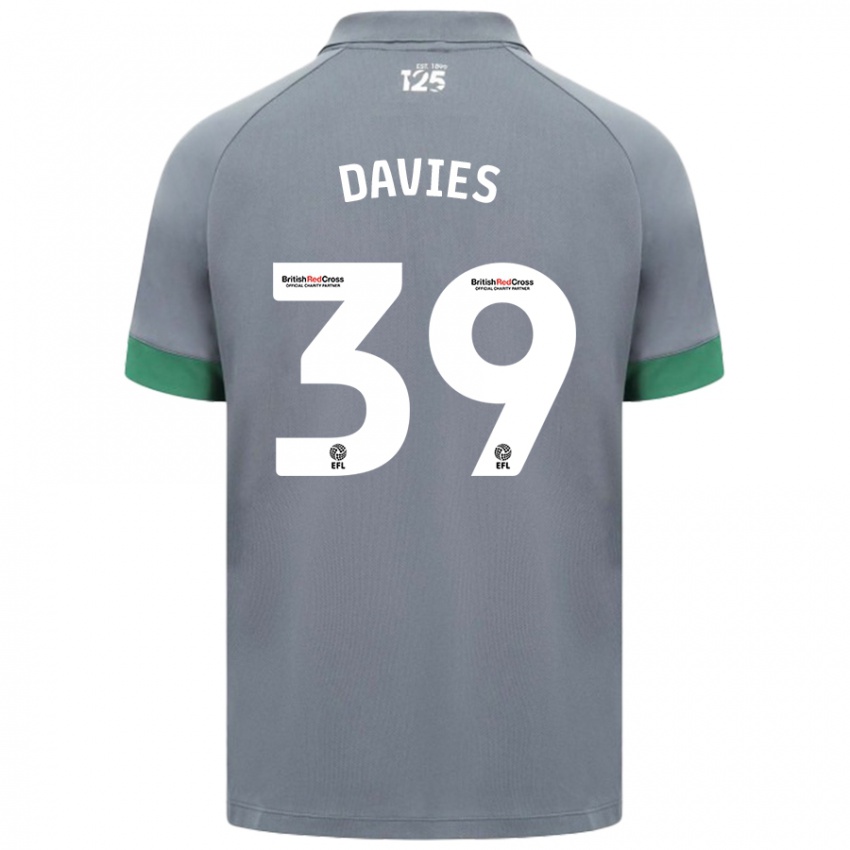 Niño Camiseta Isaak Davies #39 Gris Oscuro 2ª Equipación 2024/25 La Camisa Perú