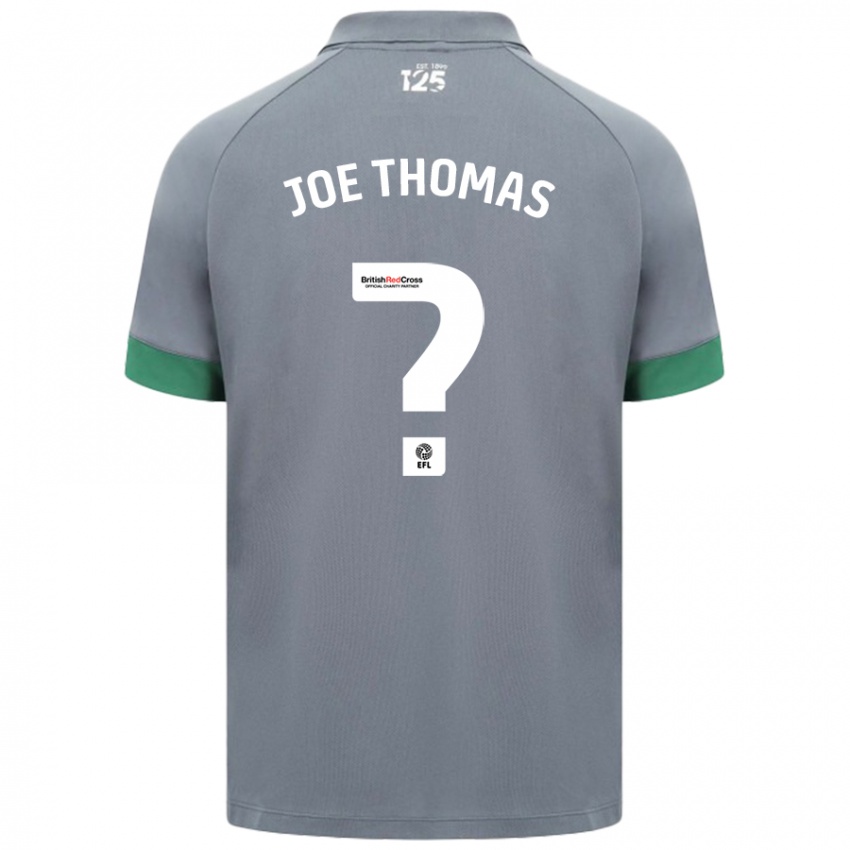 Niño Camiseta Joe Thomas #0 Gris Oscuro 2ª Equipación 2024/25 La Camisa Perú