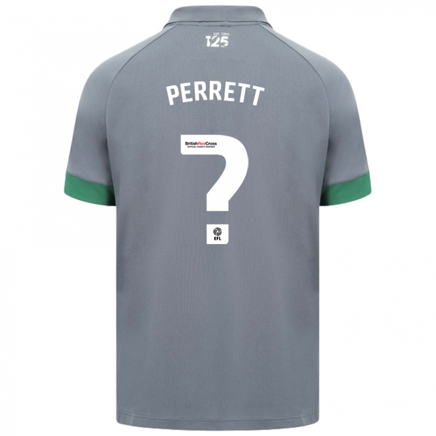 Niño Camiseta Troy Perrett #0 Gris Oscuro 2ª Equipación 2024/25 La Camisa Perú