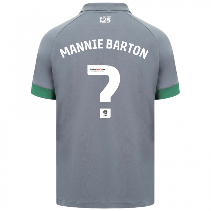 Niño Camiseta Mannie Barton #0 Gris Oscuro 2ª Equipación 2024/25 La Camisa Perú