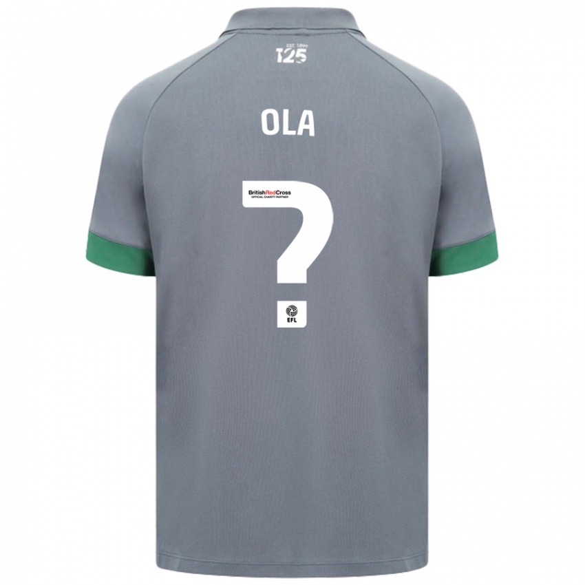 Niño Camiseta Daniel Ola #0 Gris Oscuro 2ª Equipación 2024/25 La Camisa Perú