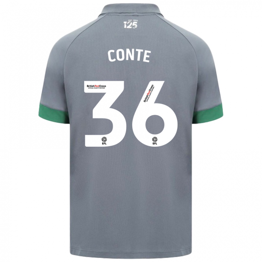 Niño Camiseta Raheem Conte #36 Gris Oscuro 2ª Equipación 2024/25 La Camisa Perú