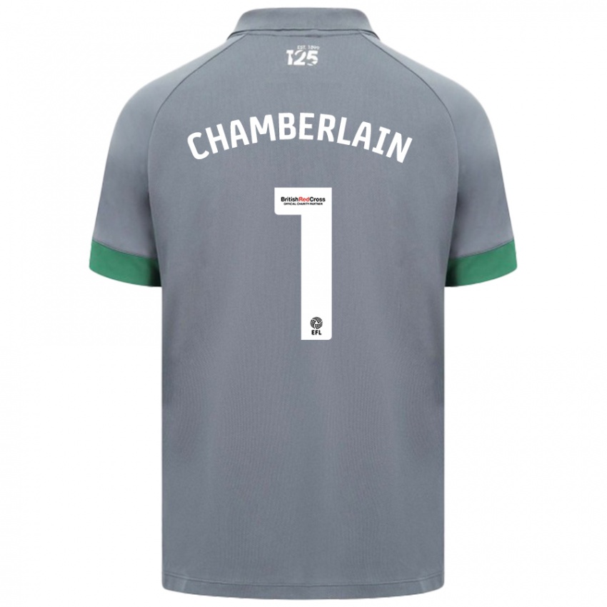 Niño Camiseta Ceryn Chamberlain #1 Gris Oscuro 2ª Equipación 2024/25 La Camisa Perú