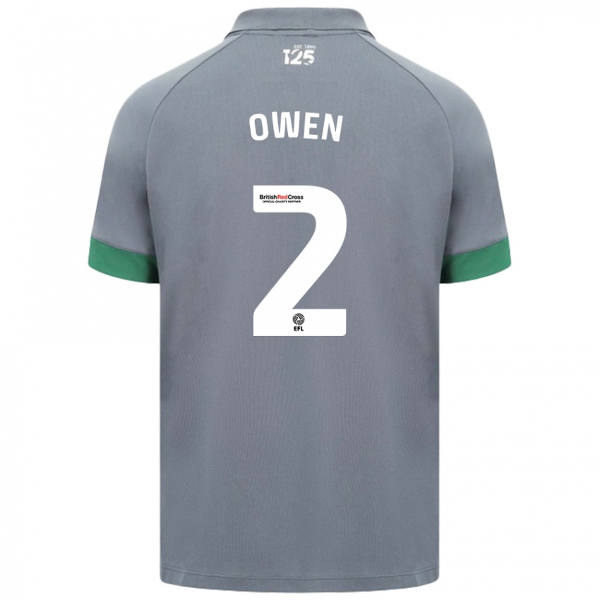 Niño Camiseta Lisa Owen #2 Gris Oscuro 2ª Equipación 2024/25 La Camisa Perú