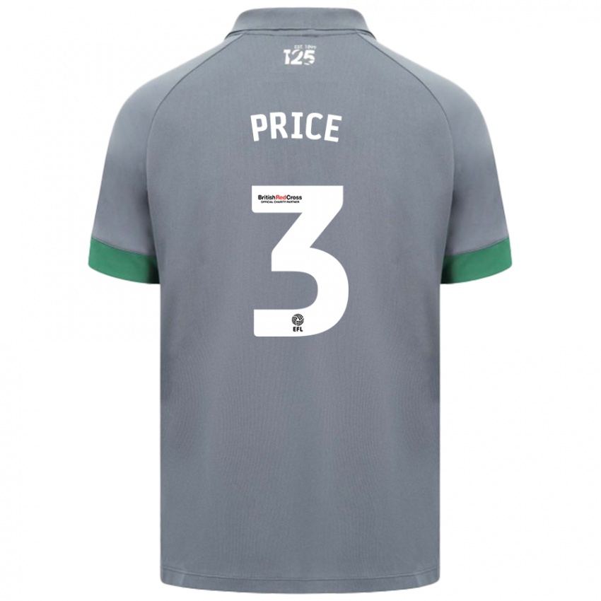 Niño Camiseta Ffion Price #3 Gris Oscuro 2ª Equipación 2024/25 La Camisa Perú