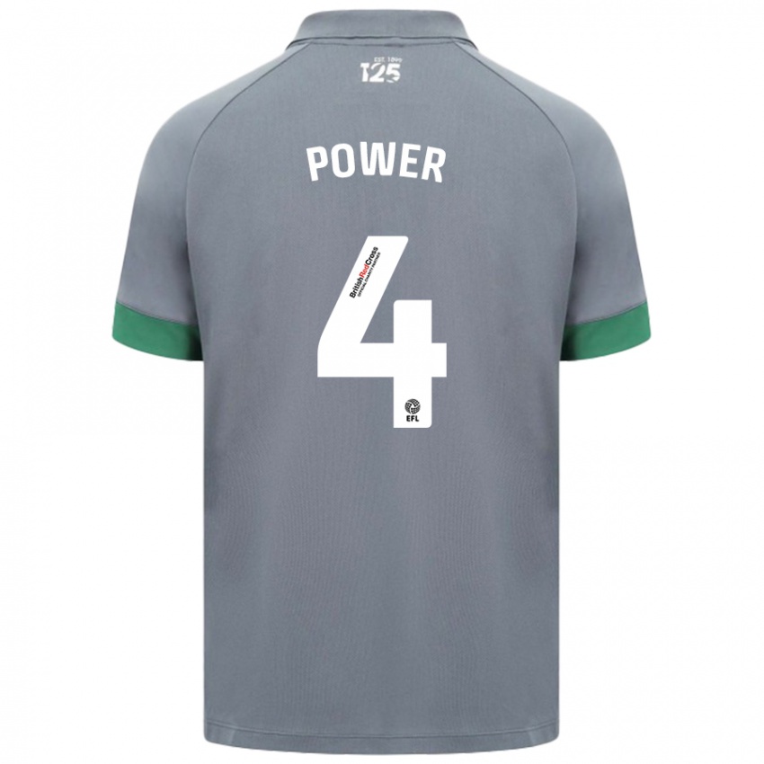 Niño Camiseta Hannah Power #4 Gris Oscuro 2ª Equipación 2024/25 La Camisa Perú