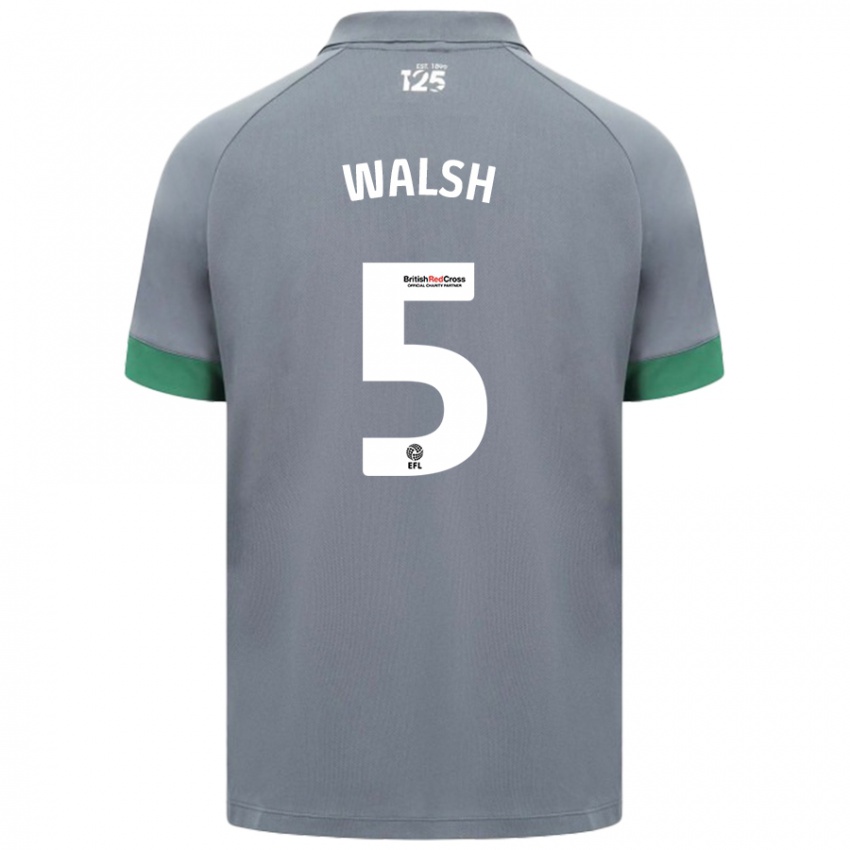 Niño Camiseta Siobhan Walsh #5 Gris Oscuro 2ª Equipación 2024/25 La Camisa Perú