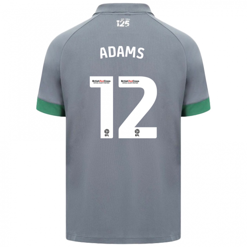 Niño Camiseta Kelly Adams #12 Gris Oscuro 2ª Equipación 2024/25 La Camisa Perú