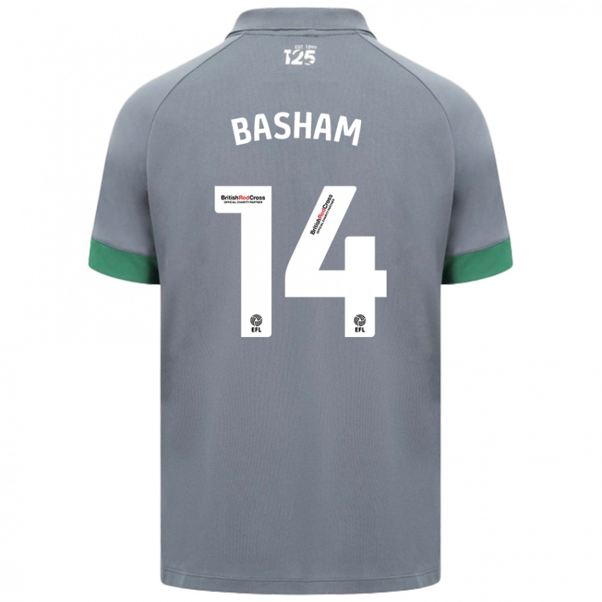 Niño Camiseta Olivia Basham #14 Gris Oscuro 2ª Equipación 2024/25 La Camisa Perú