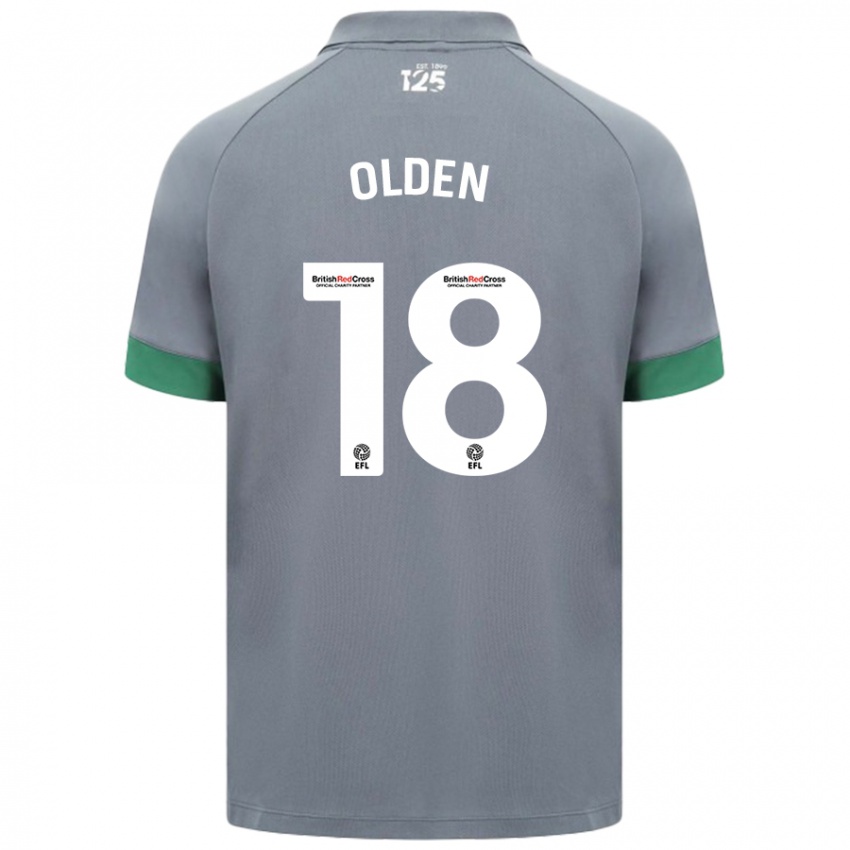 Niño Camiseta Mackenzie Olden #18 Gris Oscuro 2ª Equipación 2024/25 La Camisa Perú