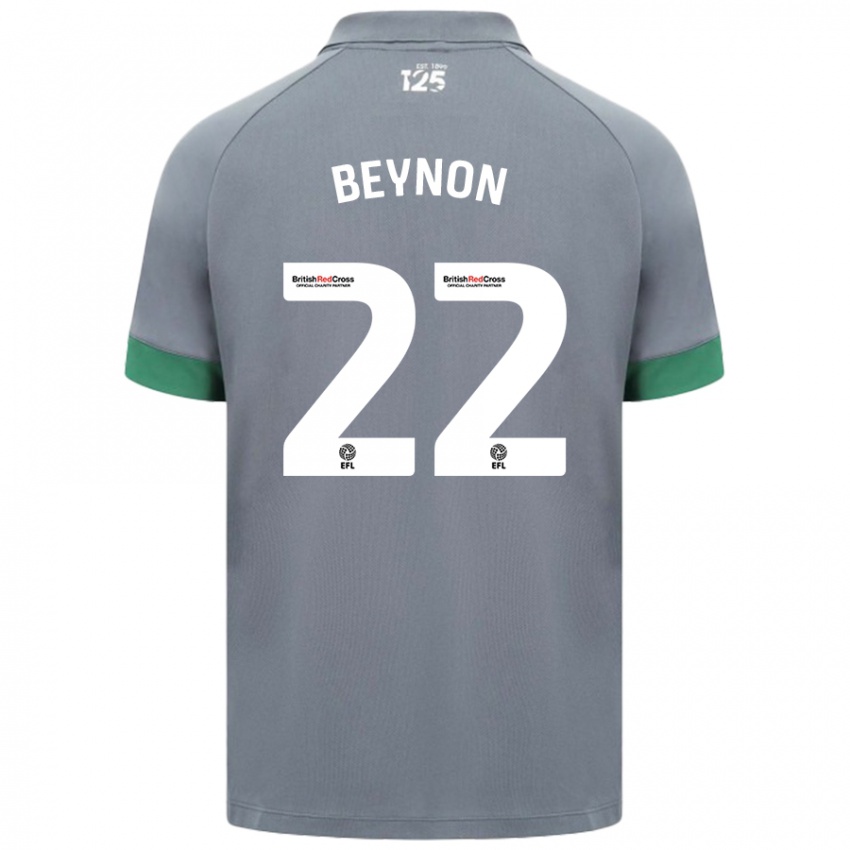 Niño Camiseta Emma Beynon #22 Gris Oscuro 2ª Equipación 2024/25 La Camisa Perú