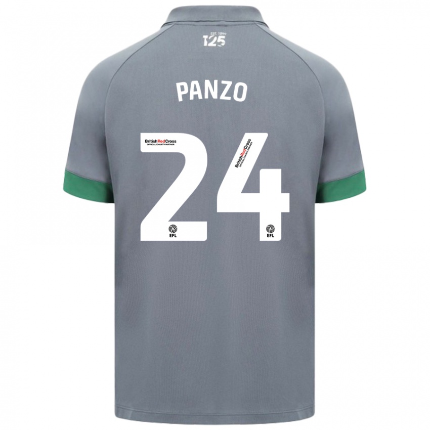 Niño Camiseta Jonathan Panzo #24 Gris Oscuro 2ª Equipación 2024/25 La Camisa Perú