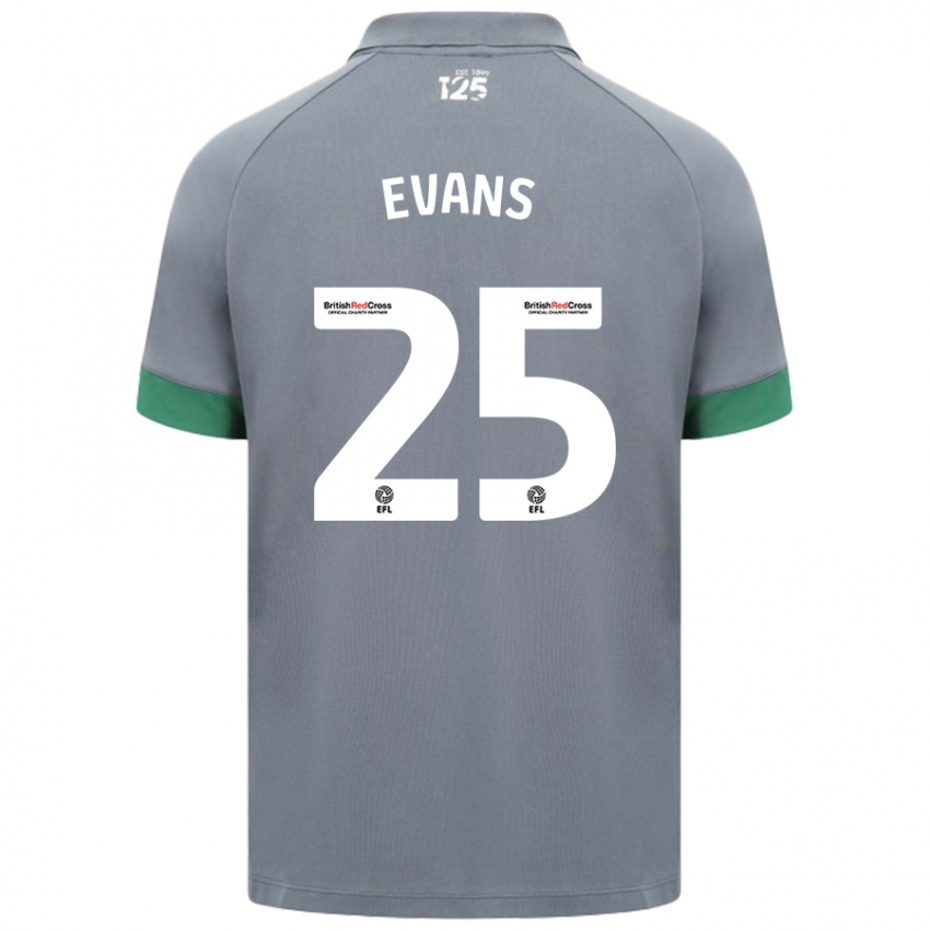 Niño Camiseta Kieron Evans #25 Gris Oscuro 2ª Equipación 2024/25 La Camisa Perú