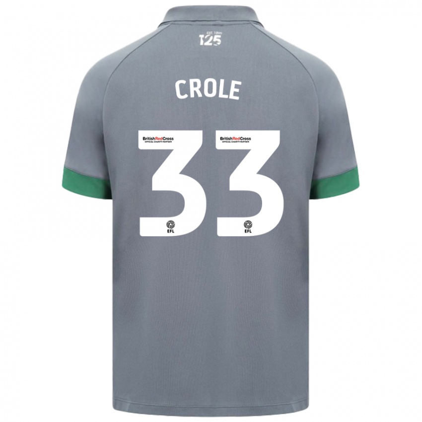 Niño Camiseta James Crole #33 Gris Oscuro 2ª Equipación 2024/25 La Camisa Perú