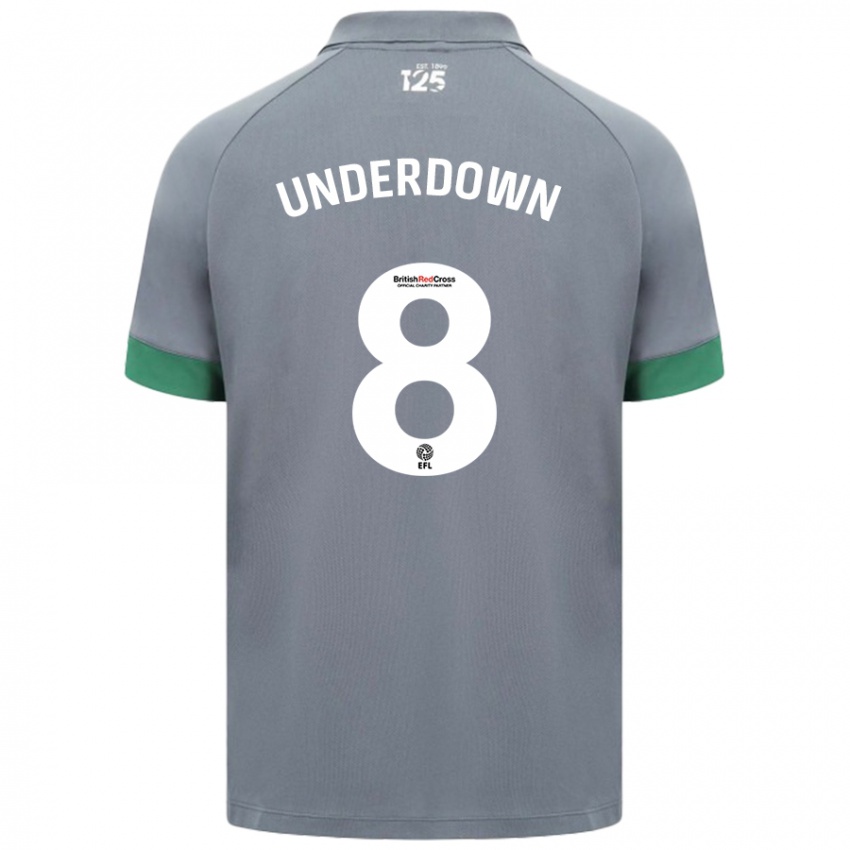 Niño Camiseta Kanisha Underdown #8 Gris Oscuro 2ª Equipación 2024/25 La Camisa Perú