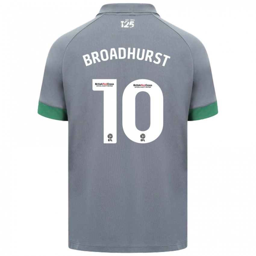 Niño Camiseta Danielle Broadhurst #10 Gris Oscuro 2ª Equipación 2024/25 La Camisa Perú