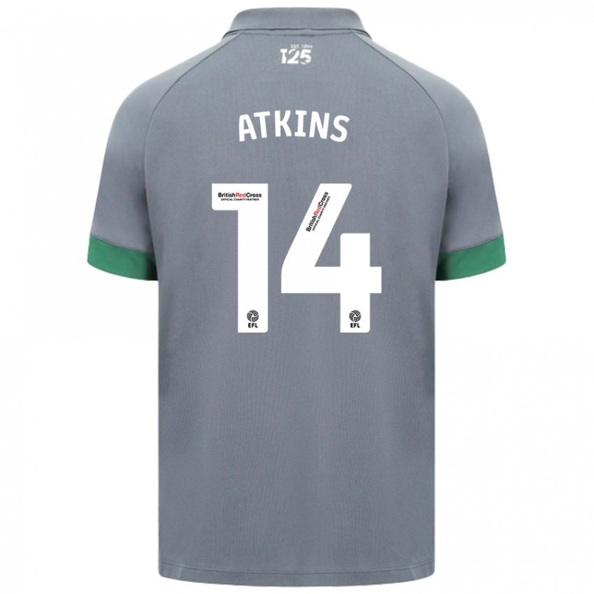 Niño Camiseta Zoe Atkins #14 Gris Oscuro 2ª Equipación 2024/25 La Camisa Perú