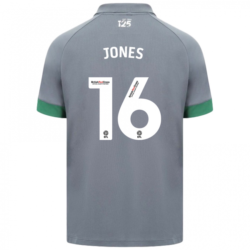 Niño Camiseta Ellie Jones #16 Gris Oscuro 2ª Equipación 2024/25 La Camisa Perú