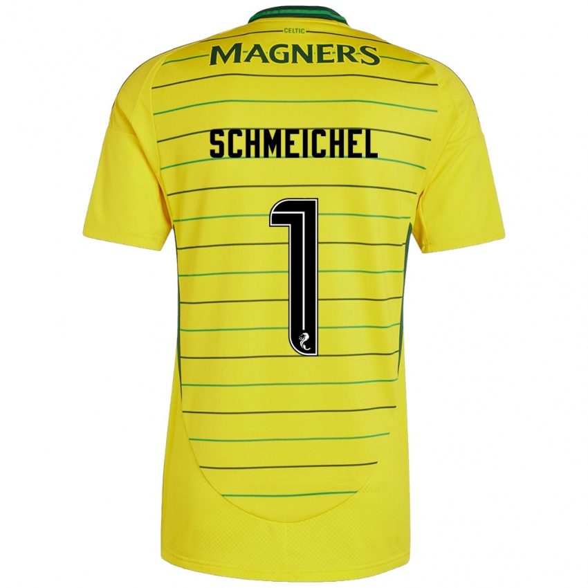 Niño Camiseta Kasper Schmeichel #1 Amarillo 2ª Equipación 2024/25 La Camisa Perú