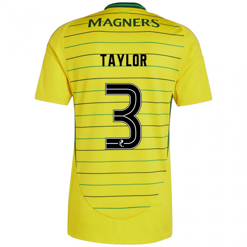 Niño Camiseta Greg Taylor #3 Amarillo 2ª Equipación 2024/25 La Camisa Perú