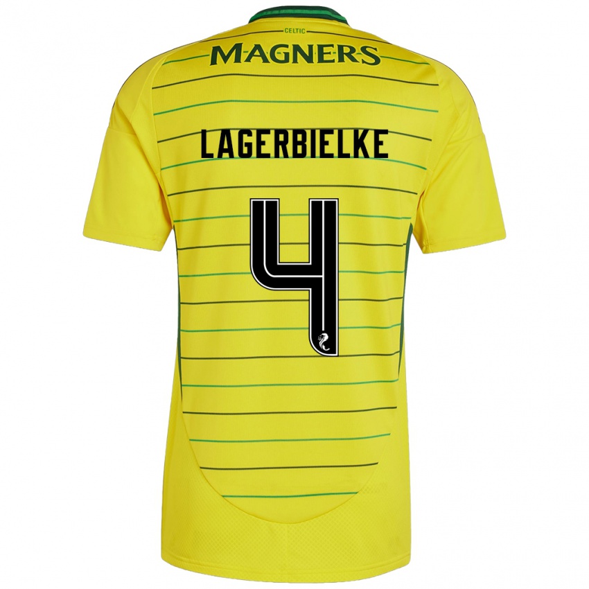 Niño Camiseta Gustaf Lagerbielke #4 Amarillo 2ª Equipación 2024/25 La Camisa Perú