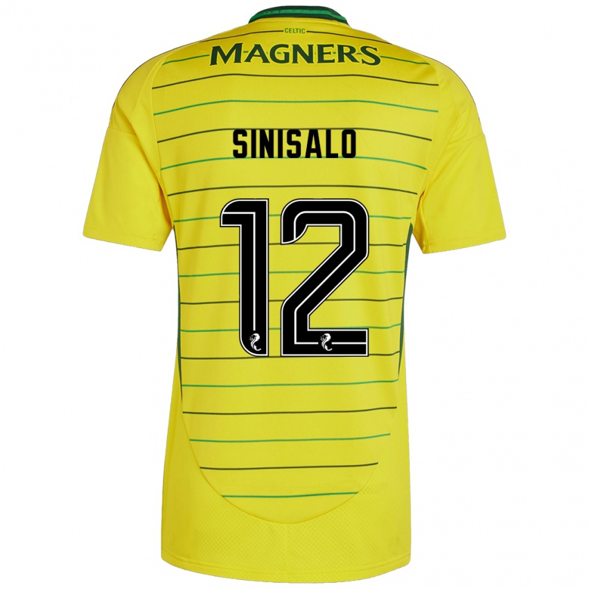 Niño Camiseta Viljami Sinisalo #12 Amarillo 2ª Equipación 2024/25 La Camisa Perú